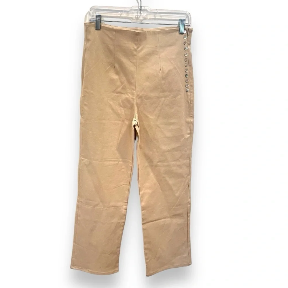 Norte Organic Cotton Cream Pantin Straight leg Pants & Ares Crop Top Coord Set